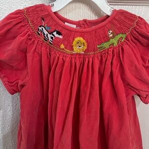 Hand Smocked pink Dress For for girl size 6